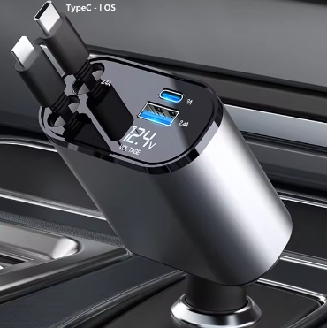 Retractable USB-C Car Charger
