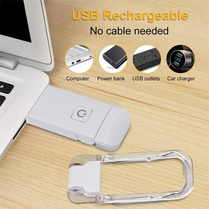 USB Rechargeable Clip-On LED Book Light