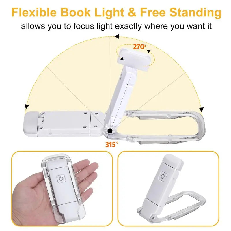 USB Rechargeable Clip-On LED Book Light